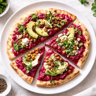Flatbread with beetroot spread