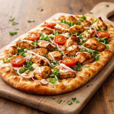 Flatbread with chicken