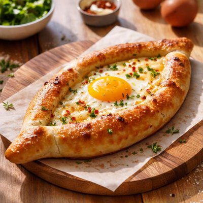 Flatbread with egg
