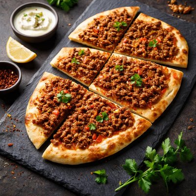 Flatbread with meat