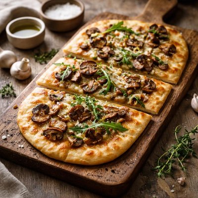 Flatbread with mushrooms