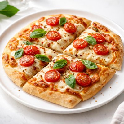 Flatbread with tomatoes and cheese