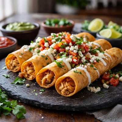 Flautas de pollo