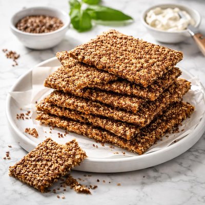 Flaxseed crispbread