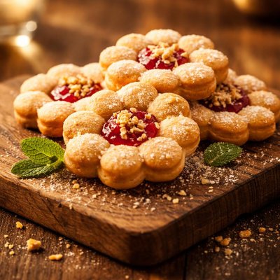 Flower-shaped cookie