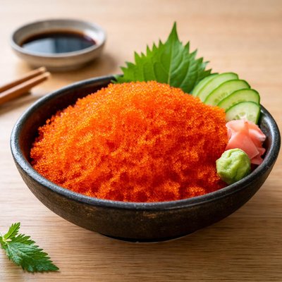 Flying fish roe sashimi