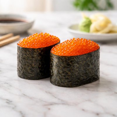 Flying fish roe sushi