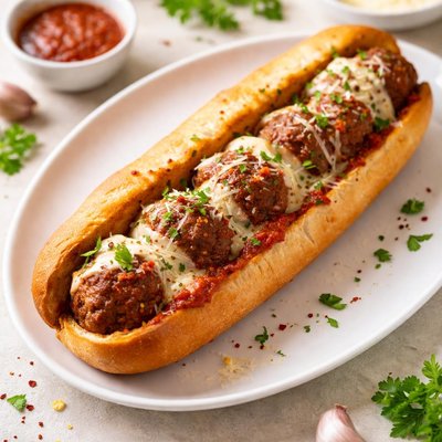Foot-long meatball sub