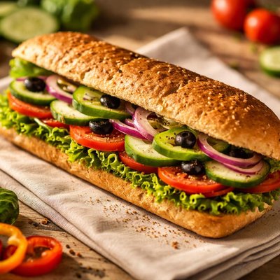 Foot long veggie delight sandwich