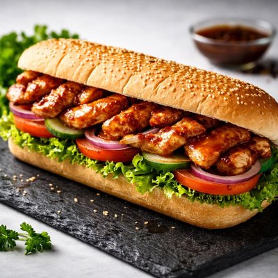 Footlong chicken teriyaki sub