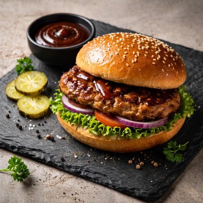 Formed pork sandwich