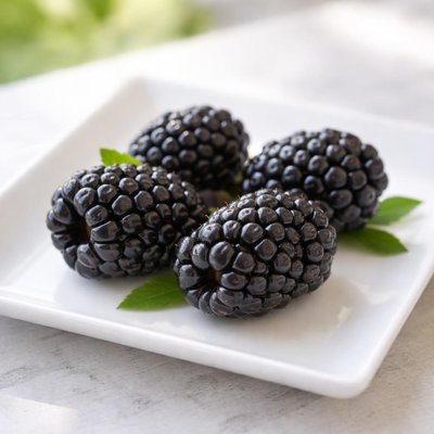 Four blackberries