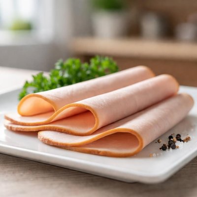 Four slices of turkey