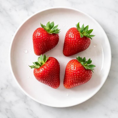 Four strawberries