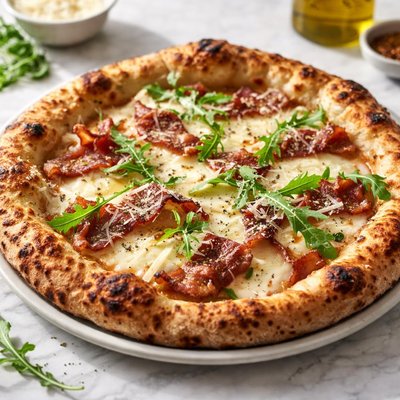 Franco manca pizza bacon parmesan