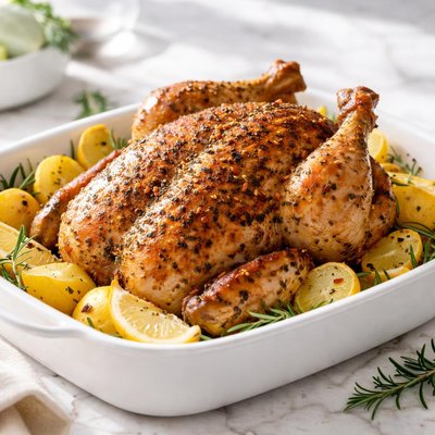 Frango assado no forno