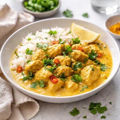 Frango com molho curry