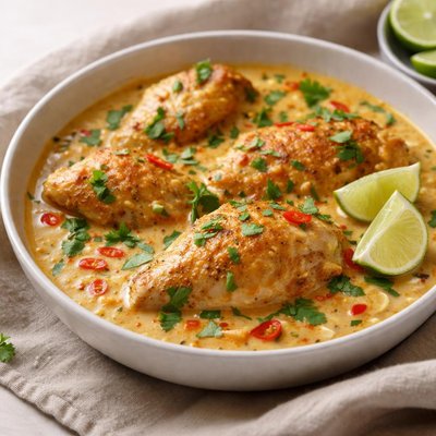 Frango com molho de coco