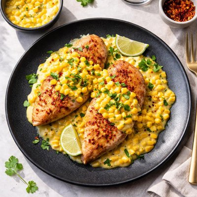 Frango com molho de milho