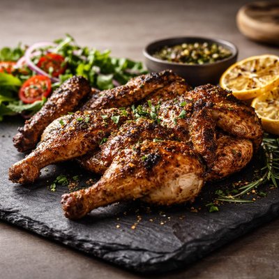 Frango grelhado na brasa