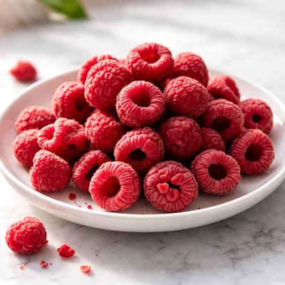 Freeze-dried raspberries