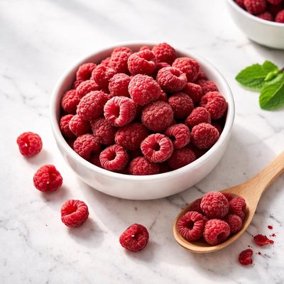 Freeze-dried raspberry