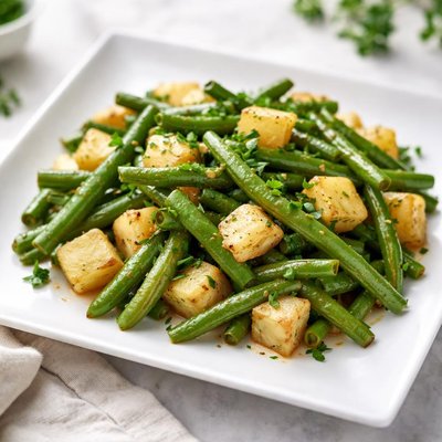 French beans with potato