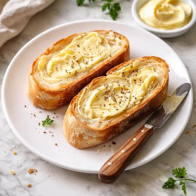 French bread with butter