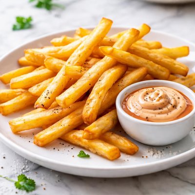 French fries with sauce