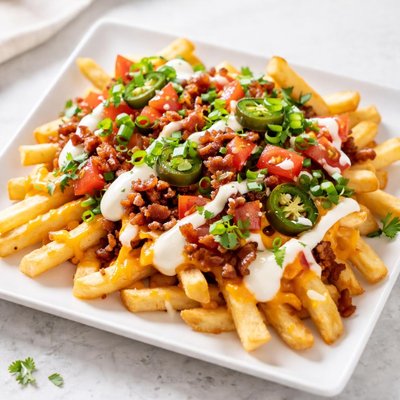 French fries with toppings