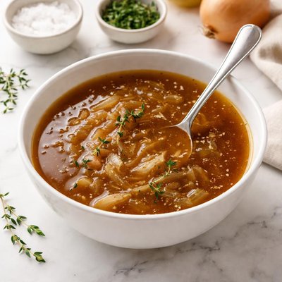 French onion soup broth