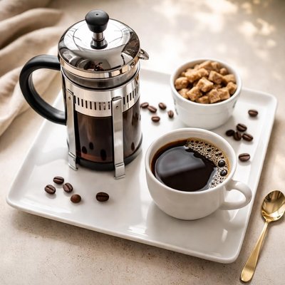 French pressed coffee