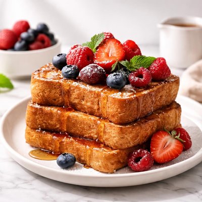French toast with berries