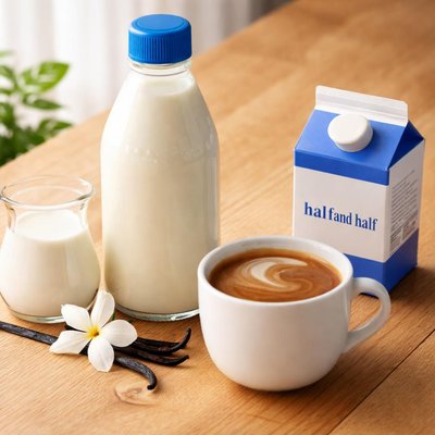 French vanilla and half and half creamer