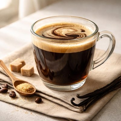 French vanilla black coffee