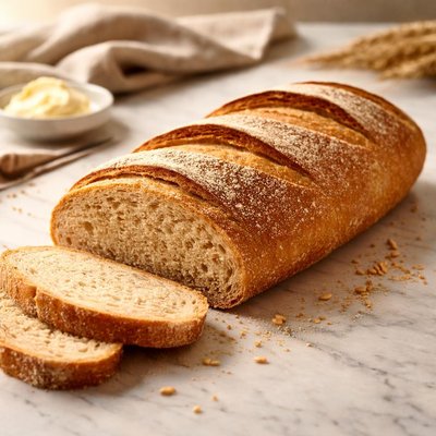 French wheat bread loaf