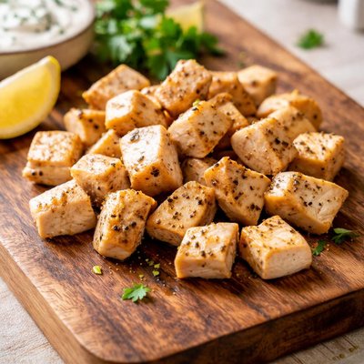 Fresh additions fully cooked brest  bites  chicken