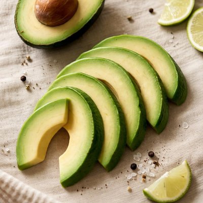 Fresh avocado slices