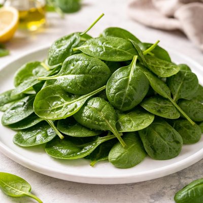 Fresh baby spinach