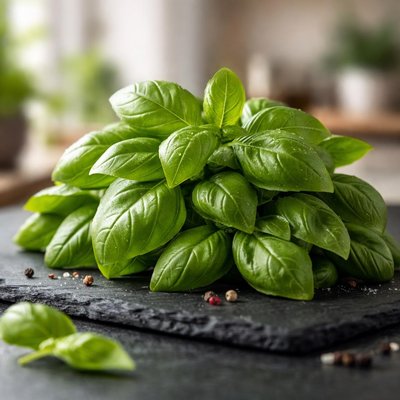 Fresh basil leaf