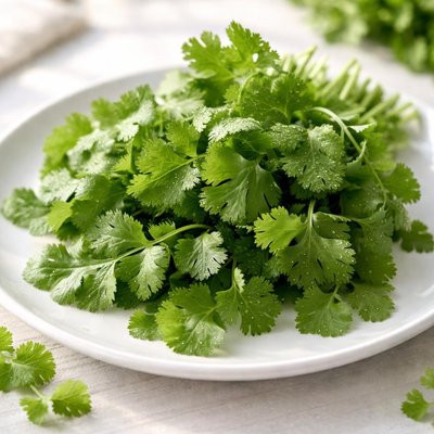 Fresh cilantro leaves