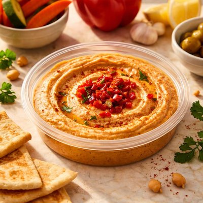 Fresh cravings roasted red pepper hummus