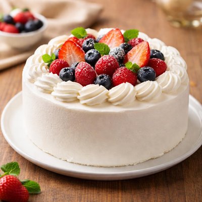 Fresh cream cake
