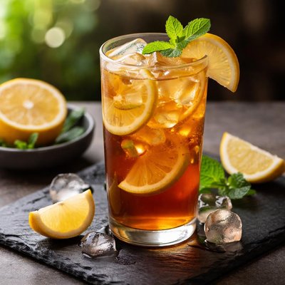Fresh iced lemon tea no sugar