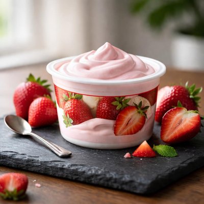 Fresh n fruity strawberry yoghurt