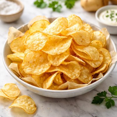 Fresh potato chips