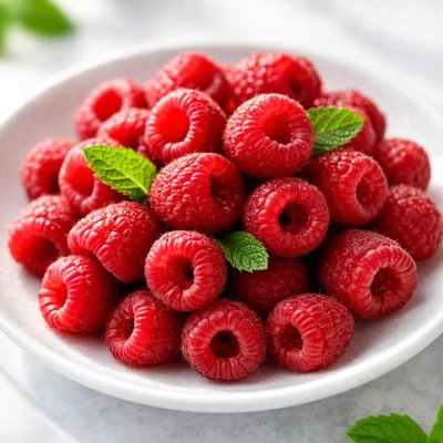 Fresh raspberries