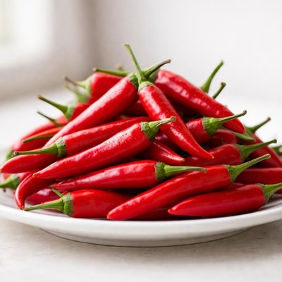 Fresh red chillies