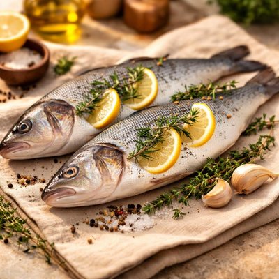 Fresh sea bass