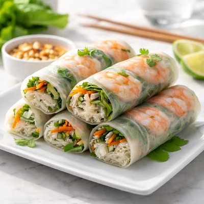 Fresh shrimp spring roll